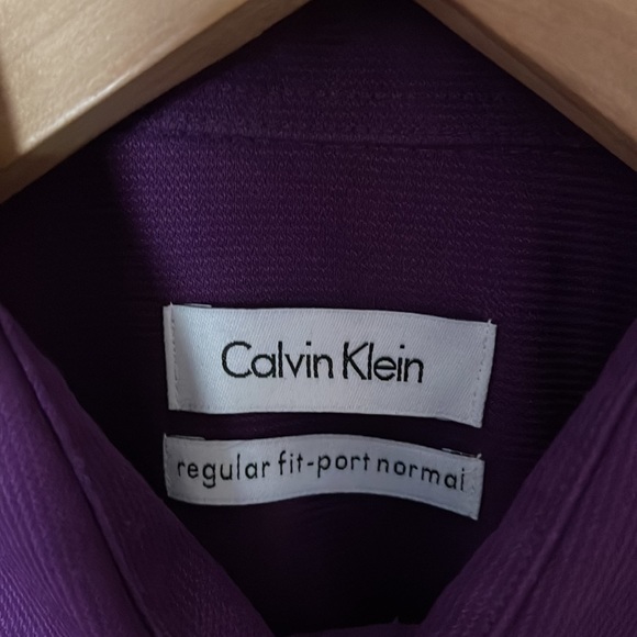 Calvin Klein Purple Dress Shirt size S - Picture 2 of 5